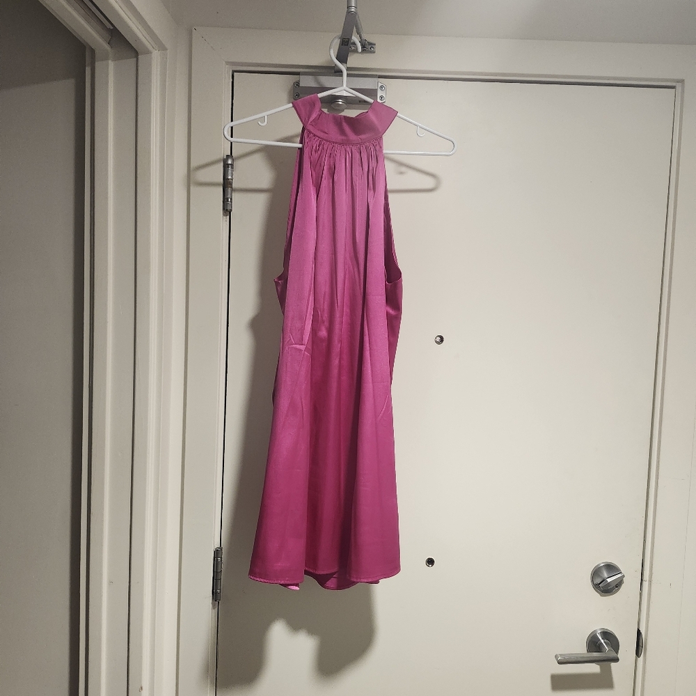 More To Come - Pink Sleeveless Halter Dress